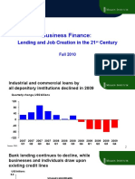 Business Finance:: Lending and Job Creation in The 21 Century