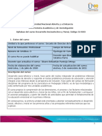 Syllabus Del Curso Desarrollo Socio Afectivo y Moral