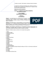 Ley Del Gobierno y La Administracion Publica Municipal Del Estado de Jalisco