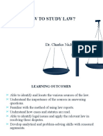 How To Study Law?: Dr. Charles Nicholson