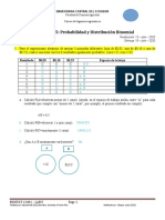 Lab 5 Bioestadistica Laboratorio 5: Probabilidad y Distribución Binomial