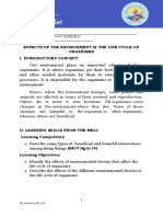 Effects of The Environment in The Life Cycle of Organisms I. Introductory Concept