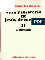 MARTIN DESCALZO, J. L., Vida y Misterio de Jesus de Nazareth, II, 2 Ed., 1987