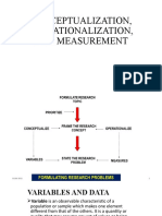 Conceptualization, Operationalization, and Measurement