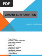 Variant Configuration: Prepared By: Ramesh Kumbum