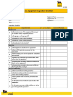 Heavy Equipment Inspection Checklist