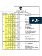 King'S College: School Calendar (2021-2022)