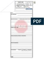 Formato de Reporte Actos o Condiciones Inseguras (Tarjeta PARE)