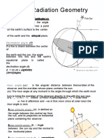 Solar Radiation Geometry: Between A Line Drawn From A Point