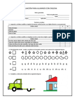 Evaluación para Alumnos Con Dislexia