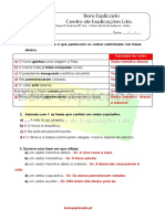 1.11.2 - Ficha de Trabalho - Verbo (1) - Soluções