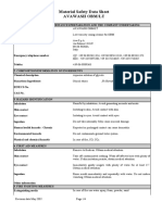 Material Safety Data Sheet Avawash Obm/Lt