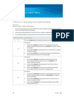 Criterion A: Knowing and Understanding: Arts Assessment Criteria: Year 5