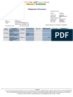 Statement of Account: Date Tran Id Remarks UTR Number Instr. ID Withdrawals Deposits Balance