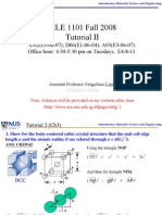 MLE 1101 Fall 2008 Tutorial II