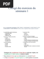 GFR27N Corrigé Des Exercices Du Séminaire 1