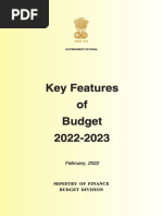 Key Features of Budget 2022-2023: February, 2022