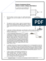 Physics Assignment Sheet Topic: (Collision & Centre of Mass) SECTION B