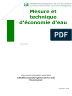 Mesures Et Techniques D'économie D'eau