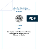 Guideline For Establishing Emergency Medical and Trauma Centers