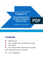 Measuring Internal Product Attributes: Software Size