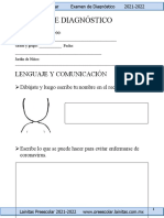 Examen de Diagnóstico: Lenguaje Y Comunicación