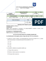 Examen Recuperativo Primer Trimestre - 2° Medios. MATEMÁTICA.