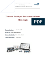 Travaux Pratiques Instrumentation Et Métrologie