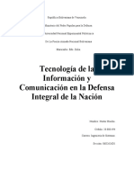 Segundo Cuestionario (Tecnología de La Información y Comunicación en La Defensa Integral de La Nación)