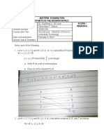 Midterm Examination in Math in The Modern World Score / Remarks