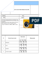 Check List de Casco para Trabajo en Altura