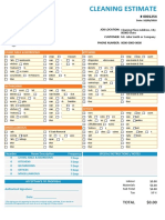 Cleaning Estimate Template 