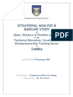 2016 DuVivier Situational Analysis Baseline Study ODFL TEVET Zambia