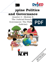 Philippine Politics and Governance: Quarter 3 - Module 8: The Judicial Branch of Government-The Philippine Judiciary