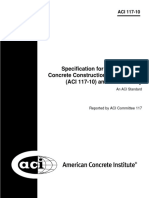 Specification For Tolerances For Concrete Construction and Materials (ACI 117-10) and Commentary