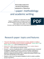 Research Paper - Master Studies