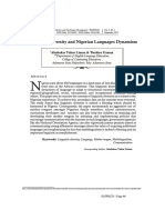 Linguistics Diversity and Nigerian Languages Dynamism: Abubakar Tukur Liman & Bashiru Usman