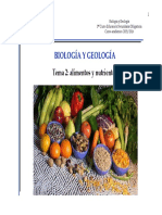 BIOLOGÍA Y GEOLOGÍA Tema 2 - Alimentos y Nutrientes