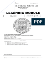 Learning Module: Malasiqui Catholic School, Inc