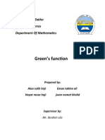 Green's Function: University of Zakho Faculty of Science Department of Mathematics