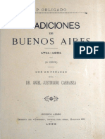 Tradiciones de Buenos Aires 1711-1861 - Pastor S. Obligado (3 Serie 1896)