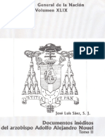 Vol 49. Documentos Ineditos Del Arzobispo Adolfo Alejandro Nouel (Tomo 2) Por Jose Luis Saez