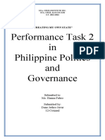 Performance Task 2 in Philippine Politics and Governance: "Creating My Own State"