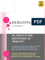 Debating: An Introduction