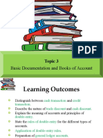 Basic Documentation and Books of Account: Topic 3