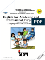 English For Academic and Professional Purposes: Language Used in Academic Texts