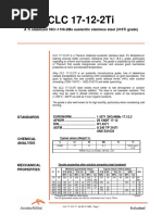 CLC 17-12-2ti: A Ti Stabilized 18Cr-11Ni-2Mo Austenitic Stainless Steel (316ti Grade)