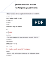 Ejercicios, Tema Poligonos, Diagonales y Angulos Internos y Externos