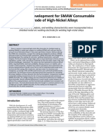 Flux Coating Development For SMAW Consumable Electrode of High Nickel Alloys