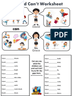 Can and Cant Worksheet 2